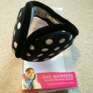 Ear Warmers black polka dot